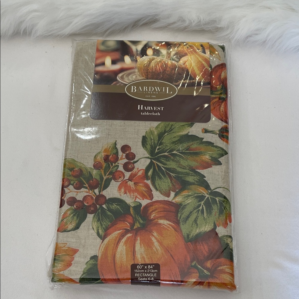 Bardwil Linens Harvest Rectangle Tablecloth 60” x 84”. Brand New With Tags.
